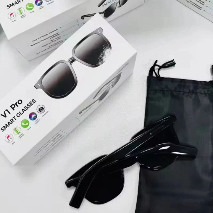 V1 Pro Smart AI Sunglasses UV Protection Music Player HD Phone Call Open Ear BT Headset Outdoor Sports Smart Sun Glasses