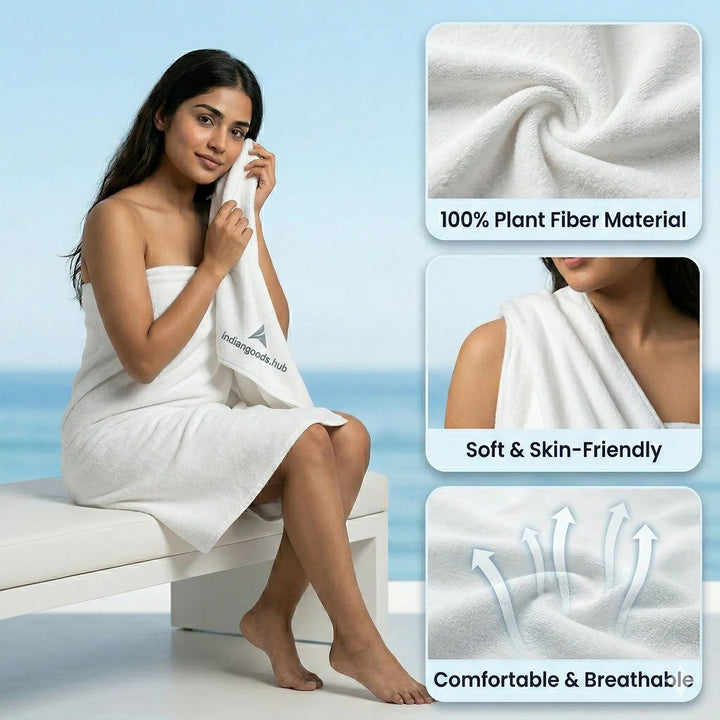 TravelTowel™ – Compressed Cotton Towels | Disposable & Skin-Safe | Perfect for Trips & Outdoors  ( Pack of 6 )